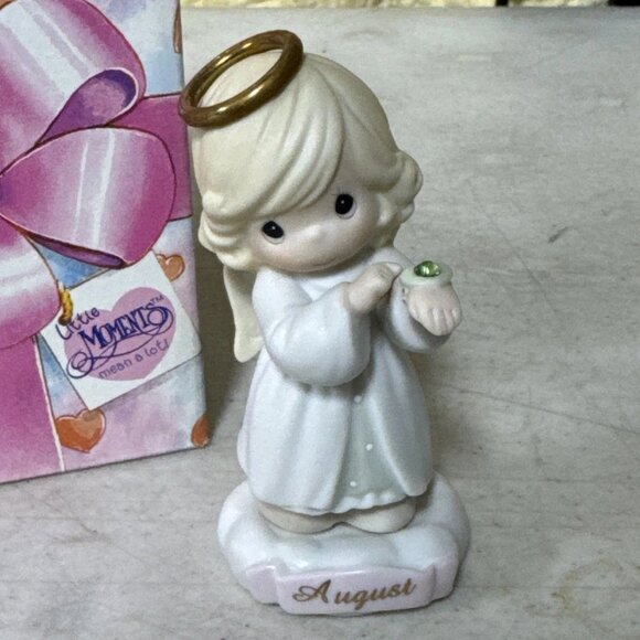 Precious Moments “Little Moments August” Birthday Angel (Item #261319, 1996) - Picture 1 of 9